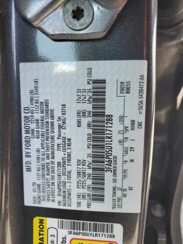 2020 FORD FUSION ENE 3FA6P0SU1LR171288