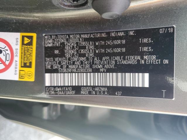 2018 TOYOTA HIGHLANDER - 5TDBZRFH8JS900398
