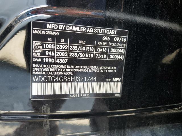 2017 MERCEDES-BENZ GLA 250 4M WDCTG4GB8HJ321744