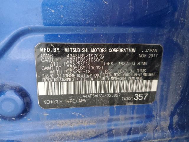 2018 MITSUBISHI OUTLANDER - JA4AP3AU7JZ025827