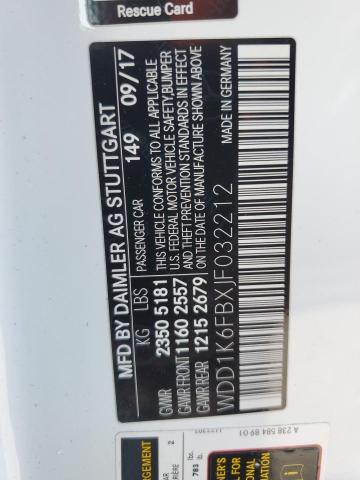 2018 MERCEDES-BENZ E 400 - WDD1K6FBXJF032212