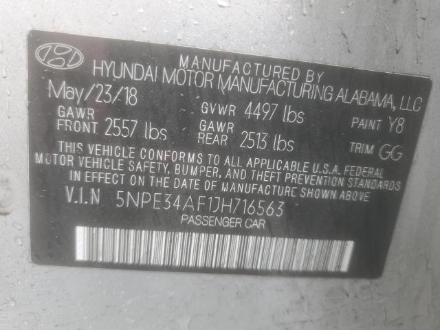 2018 HYUNDAI SONATA SPO - 5NPE34AF1JH716563
