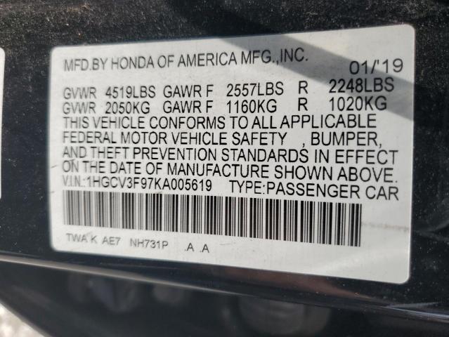 2019 HONDA ACCORD TOU - 1HGCV3F97KA005619
