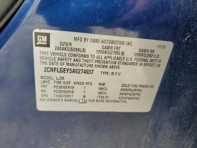 2010 CHEVROLET EQUINOX LT - 2CNFLGEY5A6274937