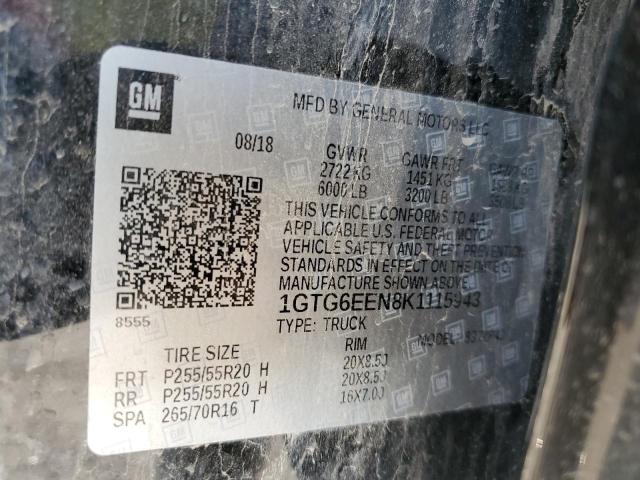 2019 GMC CANYON DEN 1GTG6EEN8K1115943