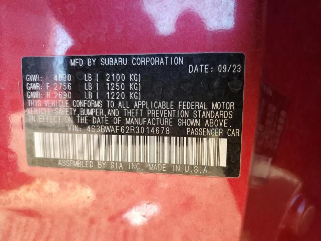 2024 SUBARU LEGACY PRE - 4S3BWAF62R3014678