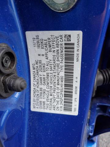 2020 HONDA CIVIC LX - 2HGFC2F65LH514680