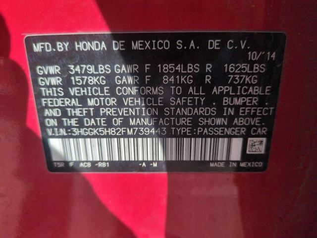 2015 HONDA FIT EX - 3HGGK5H82FM739443