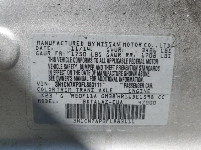 2015 NISSAN VERSA S - 3N1CN7AP3FL883111