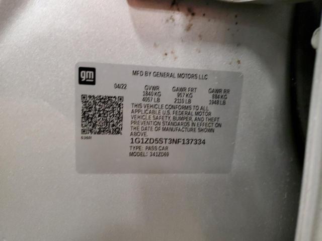 2022 CHEVROLET MALIBU LT - 1G1ZD5ST3NF137334