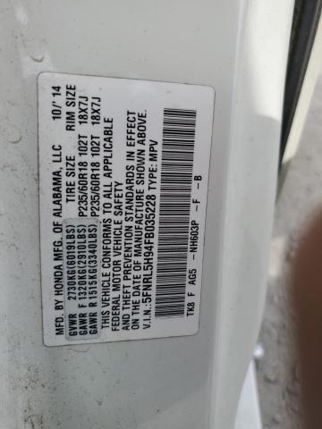 2015 HONDA ODYSSEY TO - 5FNRL5H94FB035228