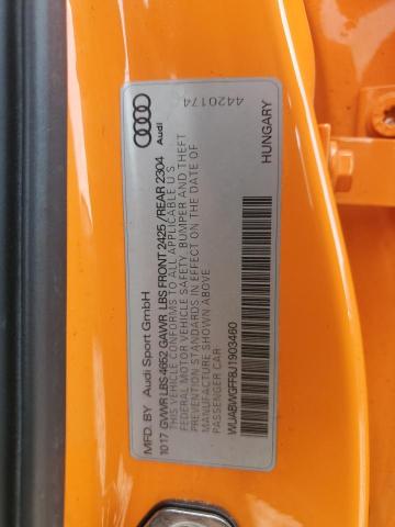 2018 AUDI RS3 WUABWGFF8J1903460