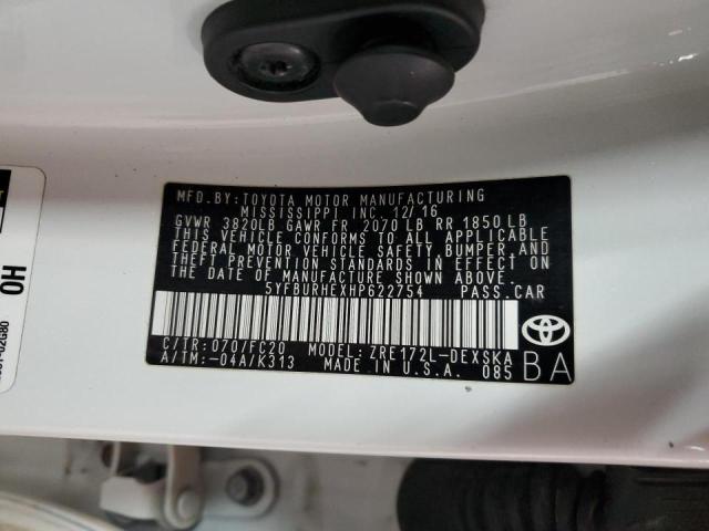 2017 TOYOTA COROLLA L - 5YFBURHEXHP622754