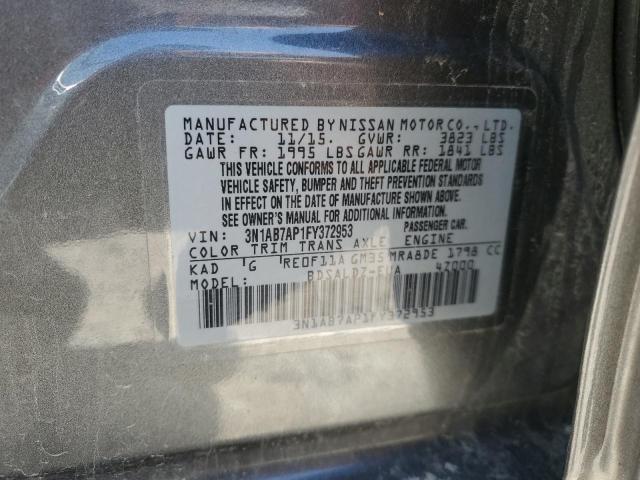 2015 NISSAN SENTRA S - 3N1AB7AP1FY372953