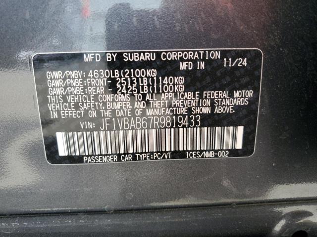 2024 SUBARU WRX JF1VBAB67R9819433