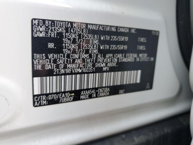 2021 TOYOTA RAV4 LIMIT - 2T3N1RFVXMW160351