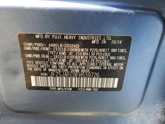 2015 SUBARU FORESTER 2 - JF2SJAFC9FH539726