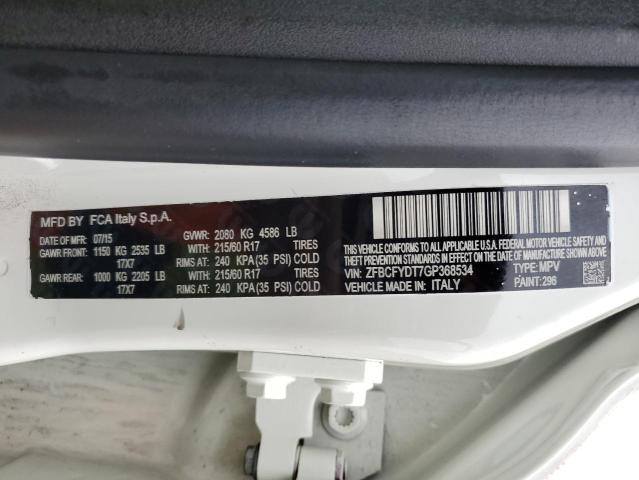 2016 FIAT 500X LOUNG ZFBCFYDT7GP368534