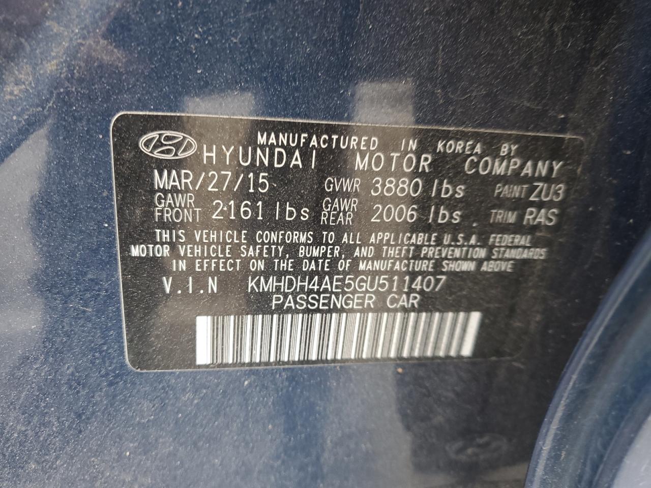 Hyundai Elantra se 2016