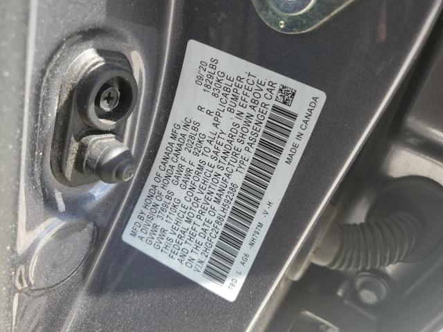 2020 HONDA CIVIC 2HGFC2F88LH592386