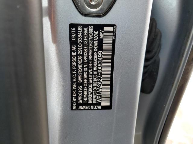 2017 PORSCHE CAYENNE - WP1AA2A27HKA83499