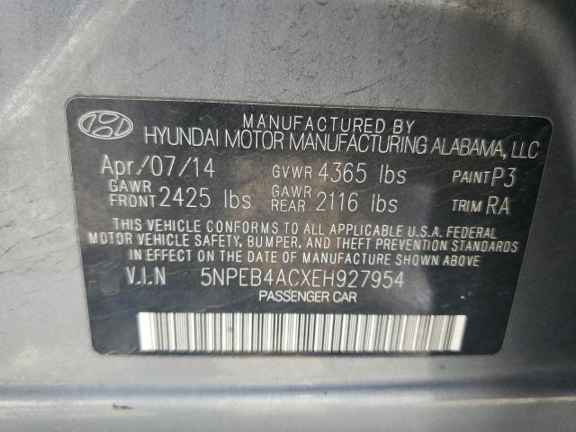 5NPEB4ACXEH927954 2014 HYUNDAI SONATA