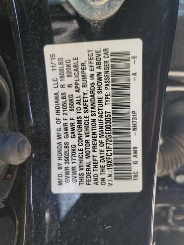 2016 HONDA CIVIC EXL - 19XFC1F72GE003057