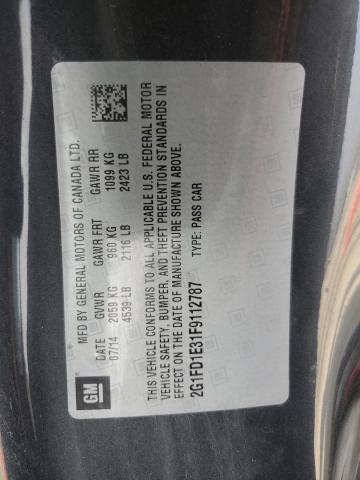2015 CHEVROLET CAMARO LT - 2G1FD1E31F9112787