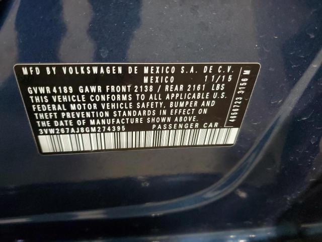 2016 VOLKSWAGEN JETTA S - 3VW267AJ8GM274395