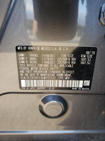 2019 HONDA HR-V SPORT 3CZRU6H14KM743332