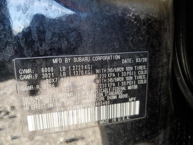 2020 SUBARU ASCENT TOU 4S4WMARDXL3465460