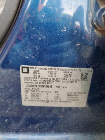 2016 CHEVROLET SILVERADO - 3GCUKREC2GG109942