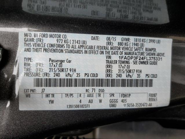 2015 FORD FOCUS SE - 1FADP3F24FL375331