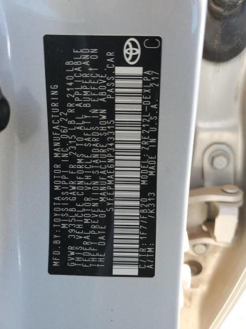 2022 TOYOTA COROLLA LE #3297137526