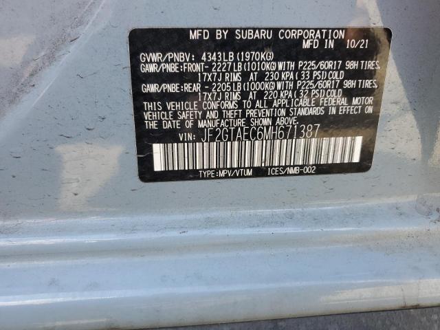 2021 SUBARU CROSSTREK - JF2GTAEC6MH671387