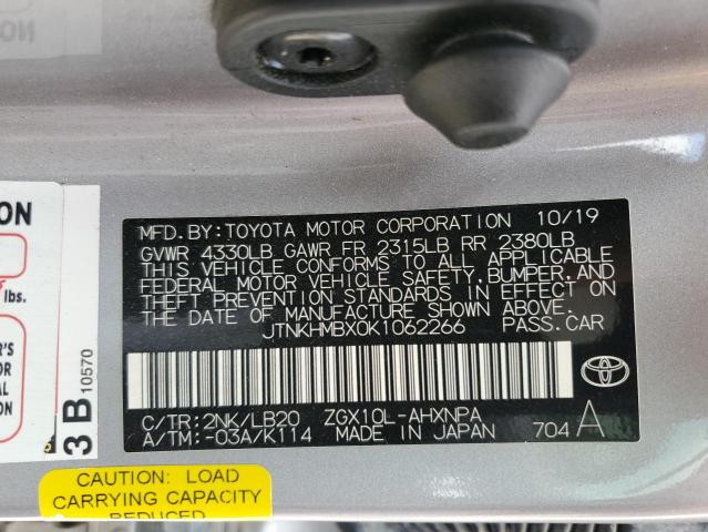 2019 TOYOTA C-HR XLE - JTNKHMBX0K1062266