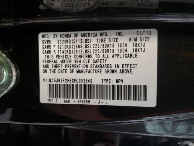 2015 HONDA CROSSTOUR - 5J6TF2H5XFL002640