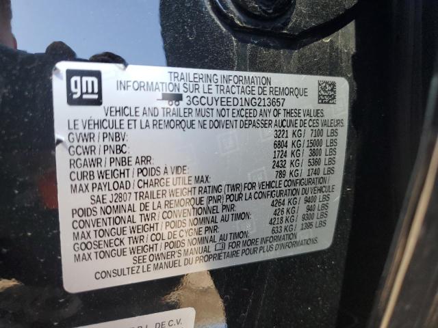 2022 CHEVROLET SILVERADO - 3GCUYEED1NG213657