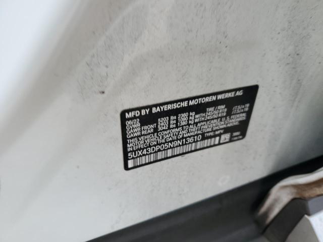 2022 BMW X3 SDRIVE3 - 5UX43DP05N9N13610