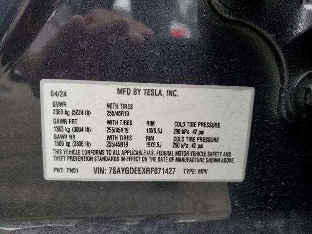 2024 TESLA MODEL Y 7SAYGDEEXRF071427