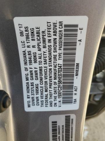 2017 HONDA CIVIC LX - 19XFC2F58HE070347