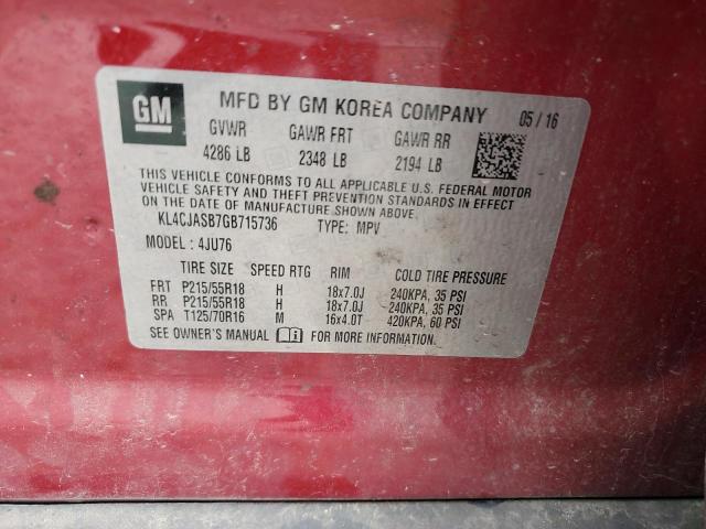 2016 BUICK ENCORE - KL4CJASB7GB715736