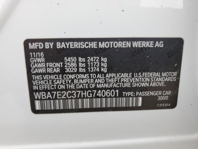 2017 BMW 740 I - WBA7E2C37HG740601