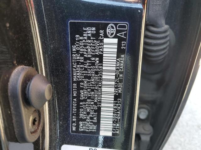 2019 TOYOTA COROLLA L - 2T1BURHEXKC235581