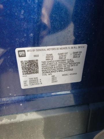 2022 CHEVROLET EQUINOX LT - 3GNAXKEV4NL243943