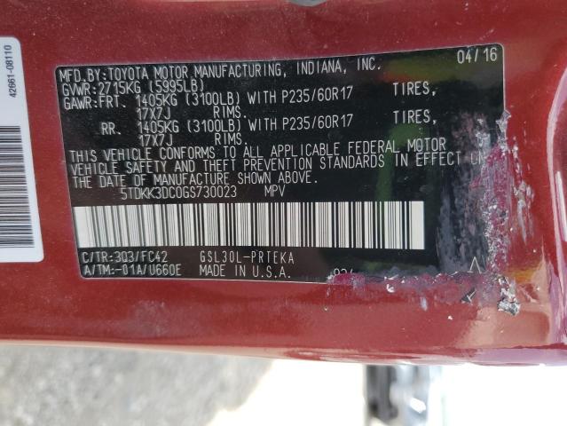 2016 TOYOTA SIENNA LE - 5TDKK3DC0GS730023