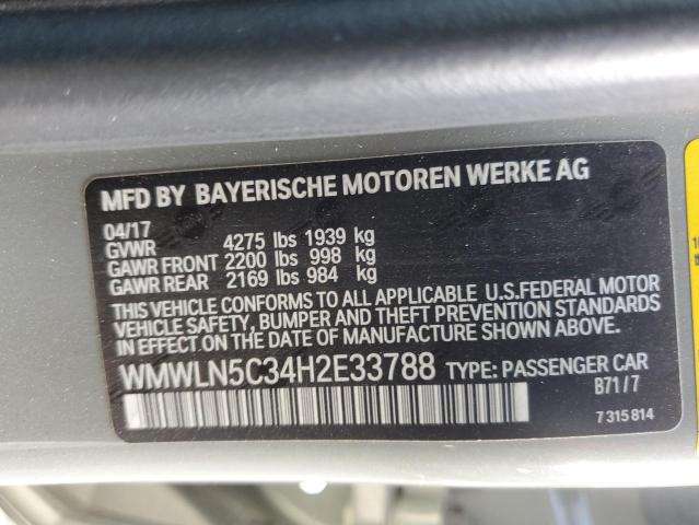 2017 MINI COOPER CLU WMWLN5C34H2E33788
