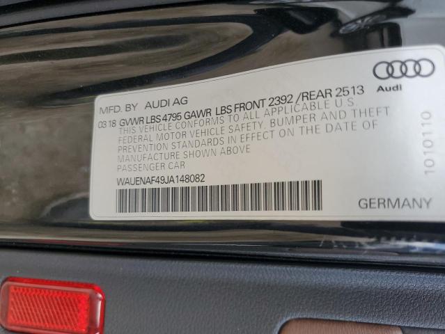 2018 AUDI A4 PREMIUM WAUENAF49JA148082