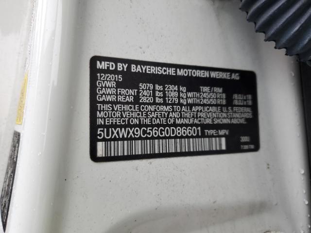 2016 BMW X3 XDRIVE2 - 5UXWX9C56G0D86601