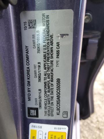2016 CHEVROLET SPARK 1LT - KL8CC6SA6GC550589